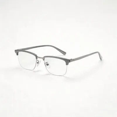 semi rimless browline glasses