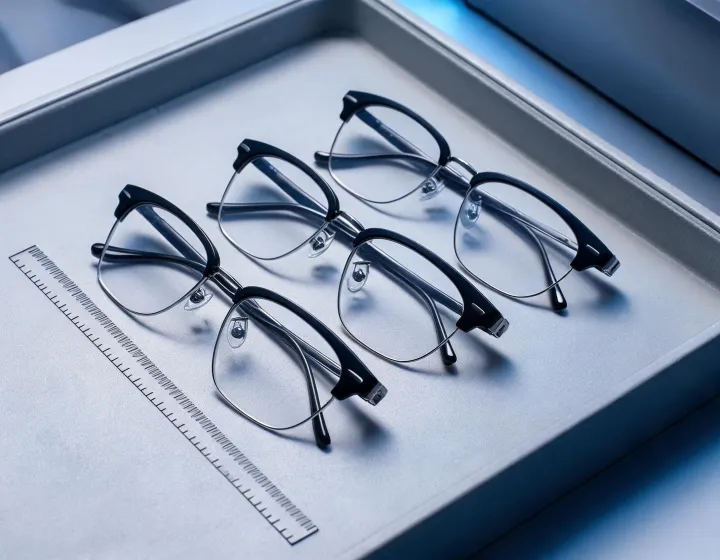 Browline glasses frames layout sketch for inquiry comparison